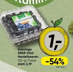 Spar knackige SPAR Vital Heidelbeeren Angebot