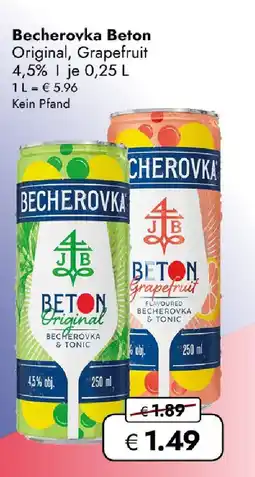 Travel FREE Becherovka Beton Angebot