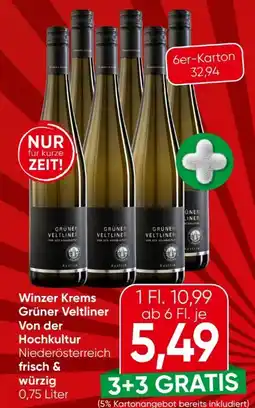 Eurospar Winzer Krems Sandgrube 13 Grüner Veltliner von der Hochkultur Angebot