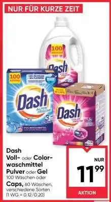 Maximarkt Dash Voll- oder Colorwaschmittel Pulver oder Gel Angebot