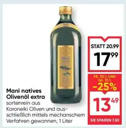 Maximarkt Mani natives Olivenöl extra Angebot