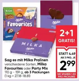 Maximarkt Milka Favourites oder Party Mix Angebot