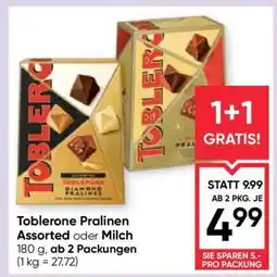 Maximarkt Toblerone Pralinen Assorted oder Milch Angebot