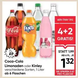 Maximarkt Coca-Cola Limonaden oder Kinley Angebot