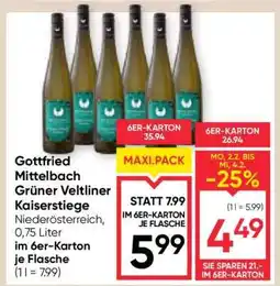 Maximarkt Gottfried Mittelbach Grüner Veltliner Kaiserstiege Angebot