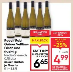 Maximarkt Rudolf Rabl Grüner Veltliner Frisch und fruchtig Angebot