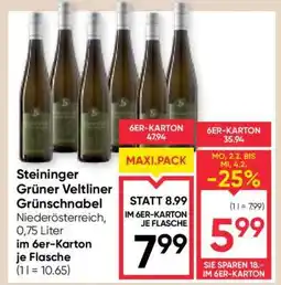 Maximarkt Steininger Grüner Veltliner Grünschnabel Angebot