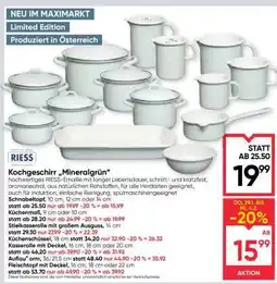 Maximarkt Kochgeschirr „Mineralgrün“ Angebot