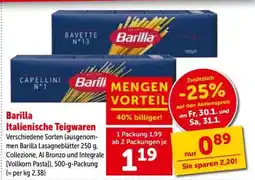 Interspar Barilla Italienische Teigwaren Angebot