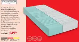 Matratzen Concord 7-Zonen Kaltschaum- Matratze KS60 H2 H3 Angebot