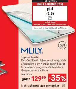Matratzen Concord Topper Touch Angebot