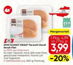 Spar SPAR Schaut drauf Tierwohl-Hendl Hendl-Filet Angebot