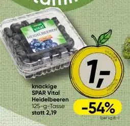 Spar knackige SPAR Vital Heidelbeeren Angebot