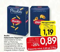 Spar Barilla Italienische Teigwaren Angebot