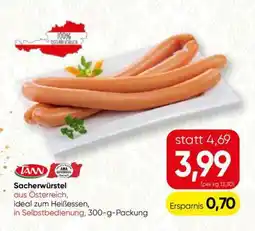 Spar SACHERWÜRSTEL Angebot