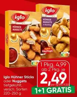 Spar Iglo Hühner Sticks oder Nuggets Angebot