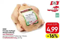 Eurospar SPAR Feinstes Geflügel Hendl bratfertig Angebot