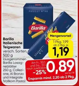 Eurospar Barilla Italienische Teigwaren Angebot