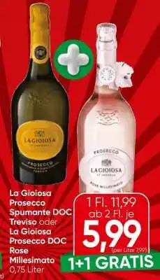 Eurospar La Gioiosa Prosecco Spumante DOC Treviso oder La Gioiosa Prosecco DOC Rosé Millesimato Angebot
