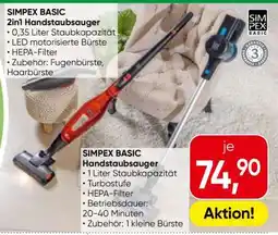 Eurospar SIMPEX Basic 2in1 Handstaubsauger Angebot