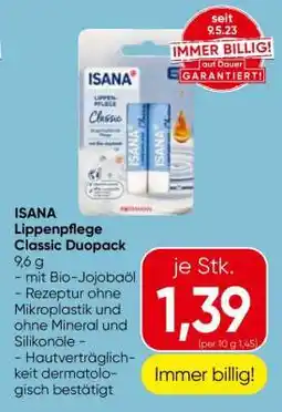 Eurospar ISANA Lippenpflege Classic Duopack Angebot