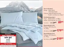 Matratzen Concord Serie Labrador Daunendecke Angebot