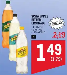 Metro Schweppes bitter- limonade Angebot