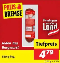 Nah&Frisch Jeden Tag Bergwurst Angebot