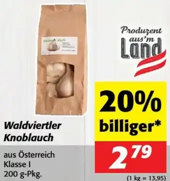 Nah&Frisch Waldviertler Knoblauch Angebot