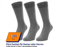 Action Pairz Socken für Damen oder Herren Größe 39-46 | 3 Paar | Verschiedene Farben Angebot