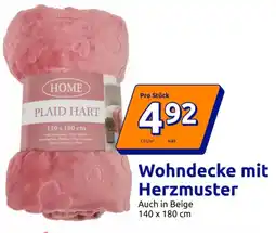 Action Wohndecke mit Herzmuster Angebot