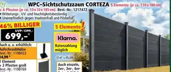 Norma wpc-sichtschutzzaun corteza Angebot