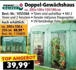 Norma Doppel-Gewächshaus Angebot