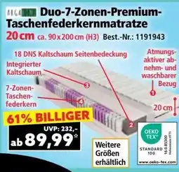 Norma Duo-7-Zonen-Premium- Taschenfederkernmatratze Angebot