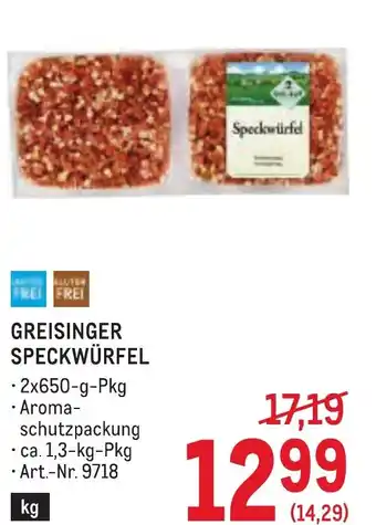 Metro Greisinger speckwürfel Angebot