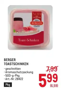 Metro Berger toastschinken Angebot