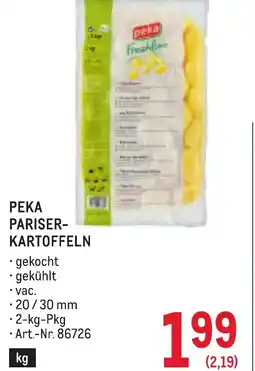 Metro Peka pariser- kartoffeln Angebot