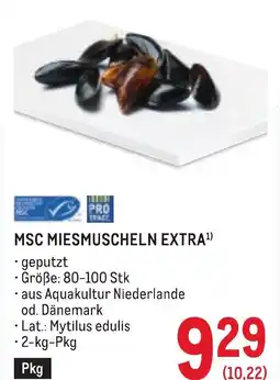 Metro Msc miesmuscheln extra Angebot