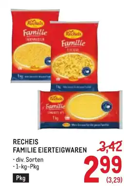 Metro Recheis familie eierteigwaren Angebot