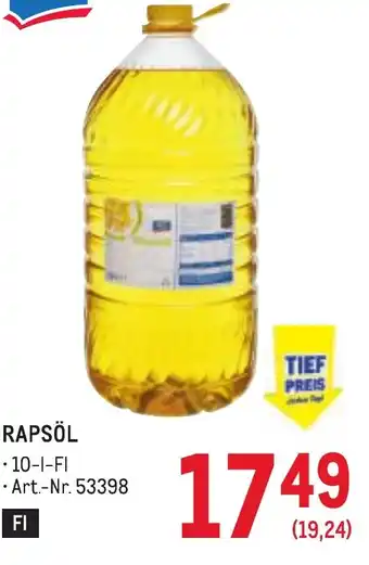 Metro Rapsol Angebot