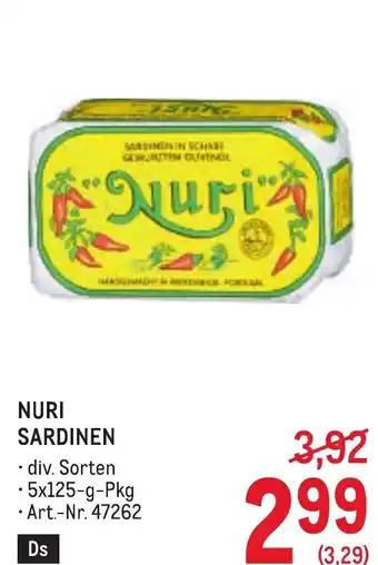 Metro Nuri sardinen Angebot