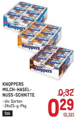 Metro Knoppers milch hasel nuss schnitte Angebot