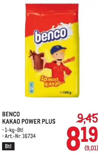 Metro Benco kakao power plus Angebot