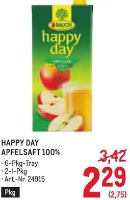 Metro Happy day apfelsaft 100% Angebot