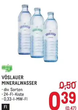 Metro Vöslauer mineralwasser Angebot
