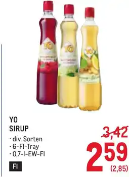 Metro Yo sirup Angebot