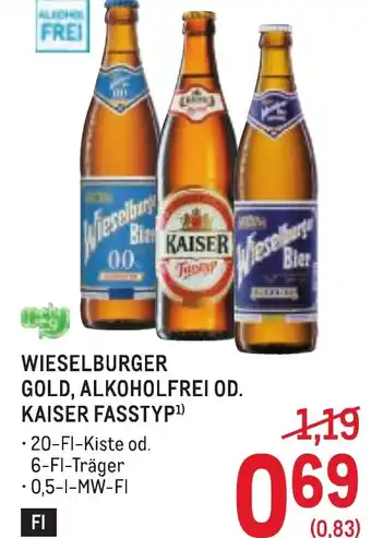 Wieselburger gold alkoholfrei od. kaiser fasstyp