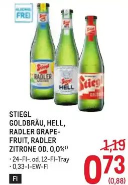 Metro Stiegl goldbräu hell radler grapefruit radler zitrone Angebot