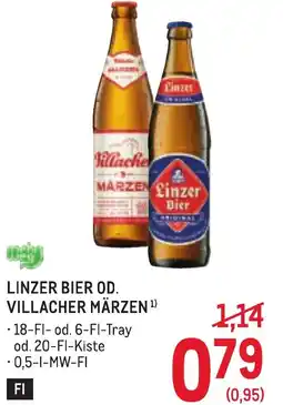 Metro Linzer bier od. villacher märzen Angebot
