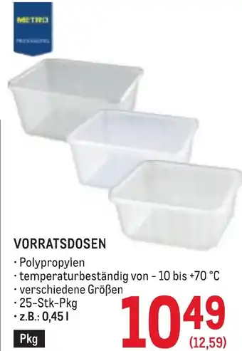 Metro Vorratsdosen Angebot